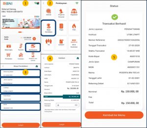 Bayar UTBK SBMPTN 2020 lewat Mobile Banking Bank BNI