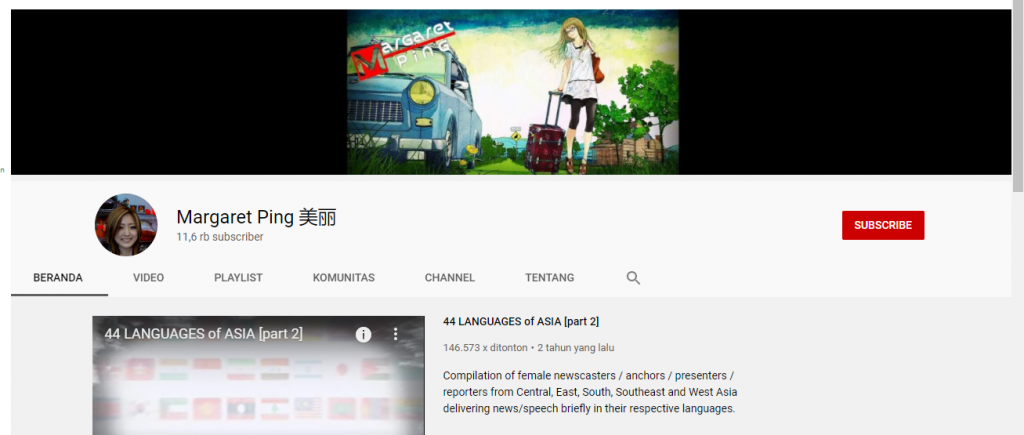 channe; youtube untuk belajar bahasa asing