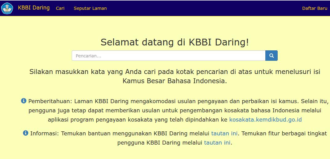 website kbbi